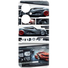 Чехол-накладка Krutoff Soft Case Гаражный постер для Huawei Nova 11i