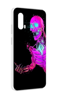 Чехол MyPads скелет-робот-фиолетовый для Blackview BV7100