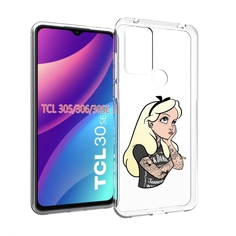 Чехол MyPads принцесса-в-татуировках женский для TCL 30SE/305/306/30E
