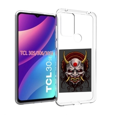 Чехол MyPads маска с клыками и рогами для TCL 30SE / TCL 305 / TCL 306 / TCL 30E