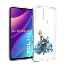 Чехол MyPads девушка-в-платье-красивая женский для TCL 30SE/305/306/30E