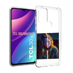 Чехол MyPads девушка-в-тени для TCL 30SE/305/306/30E