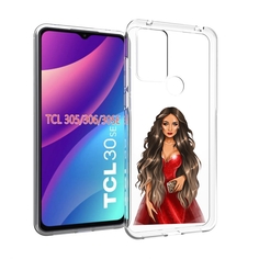 Чехол MyPads девушка-в-вечернем-платье женский для TCL 30SE/305/306/30E