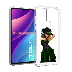 Чехол MyPads девушка-в-модном-длинном-платье женский для TCL 30SE/TCL 305/TCL 306/...
