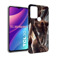 Чехол MyPads девушки-инь-и-янь-в-татуировках для TCL 30SE/305/306/30E