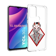 Чехол MyPads девушка в маске япония для TCL 30SE/305/306/30E