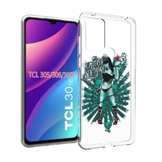 Чехол MyPads нарисованная девушка в татуировках для TCL 30SE/305/306/30E