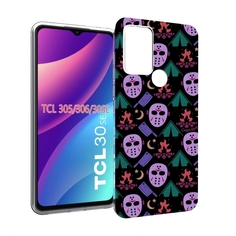 Чехол MyPads фиолетовые маски для TCL 30SE/305/306/30E