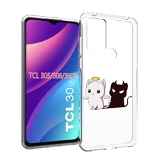 Чехол MyPads котик-с-злой-тенью для TCL 30SE/305/306/30E