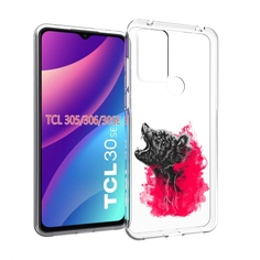 Чехол MyPads медведь в дымке для TCL 30SE/305/306/30E