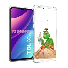 Чехол MyPads Гринч-в-платье для TCL 30SE / TCL 305 / TCL 306 / TCL 30E