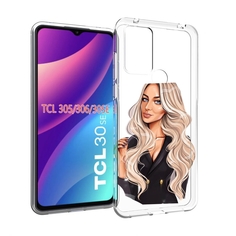 Чехол MyPads Платье-пиджак женский для TCL 30SE / TCL 305 / TCL 306 / TCL 30E