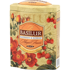 Чай черный Basilur Волшебные фрукты Малина и шиповник, 100 г