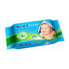 Aura Влажные салфетки по уходу за детьми Ultra Comfort 100 шт