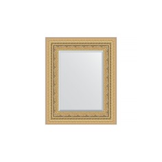 Зеркало с фацетом в багетной раме Evoform сусальное золото 80 мм 45х55 см