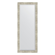 Зеркало с фацетом в багетной раме Evoform алюминий 61 мм 56х141 см