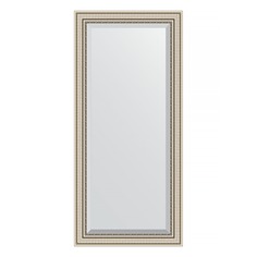 Зеркало с фацетом в багетной раме Evoform серебряный акведук 93 мм 77х167 см