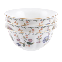 Набор салатников Hatori Санни Гарден 12 см 3 шт золотая отводка