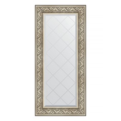Зеркало с гравировкой в багетной раме Evoform барокко серебро 106 мм 60x130 см