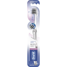 Зубная щетка Oral-B UltraThin Уход за деснами Серебро экстра мягкая, 1 шт