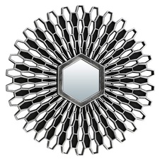 Зеркало декоративное "Лимож", серебро, 25 см, размер зеркала 7*6.2 см QY