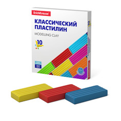 Классический пластилин Erich Krause Basic 10 цветов, 160 г