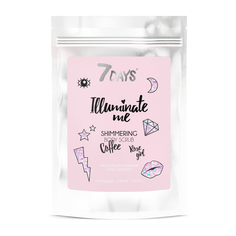 Мерцающий кофейный скраб для тела Illuminate me Rose girl 200 г 7 Days
