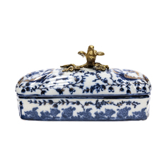 Шкатулка Glasar с птичкой 23x20x13см ГЛАСАР