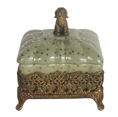 Шкатулка с собачкой Glasar 12x11x12см ГЛАСАР