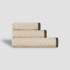 Полотенце Togas Эмеральд бежевое с коричневым 50х100 см