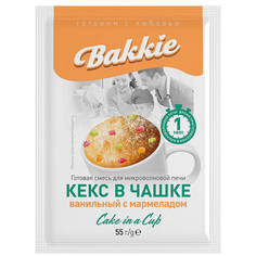 Смесь Bakkie Кекс в чашке с мармеладом Ванильный, 55 г