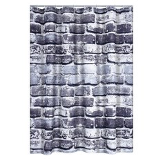 Штора для ванной Ridder Wall серая 200х180 см