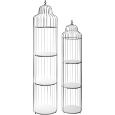 Стеллажи Glasar набор 2 предмета 36х36х160 см 30х30х133 см ГЛАСАР