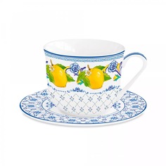 Чашка с блюдцем Easy life Positano 0,37 л