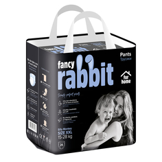 Трусики-подгузники детские Fancy Rabbit Home XXL 15-28 кг 26 шт