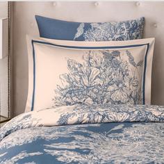 Комплект наволочек Togas Фонтени бежевый с синим 50х90 см