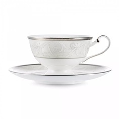 Чашка чайная с блюдцем Narumi Платиновый ноктюрн 230 мл Наруми
