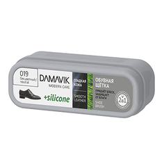 Щетка для обуви Damavik Silicone с силиконом для ухода за изделиями из гладкой кожи, цвет черный