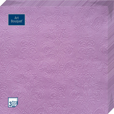 Салфетки Art bouquet бумажные лиловые 33х33 3сл 16шт