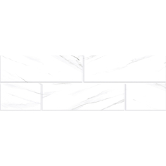 Плита облицовочная Alma Ceramica New York рельефная 20X60 см белый кирпич