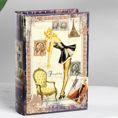 Шкатулка Glasar Friendship в виде книги бежевая 14х6х20 см ГЛАСАР