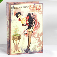 Шкатулка Glasar Cabaret в виде книги бежевая 19х8х27 см ГЛАСАР