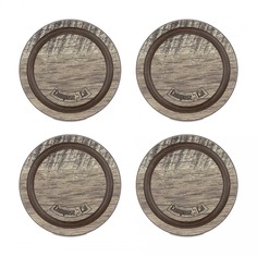 Набор подставок под кружку ComposeEat дуб мореный 9,5 см 4 шт