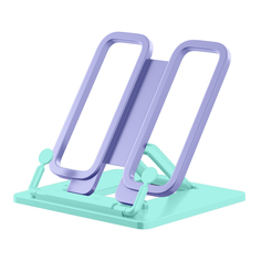 Подставка для книг пластиковая Erich Krause Base Pastel Mint мятная с фиолетовым держателем