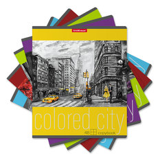 Тетрадь общая ученическая Erich Krause Colored City в клетку A5+ 48 листов в ассортименте
