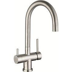 Смеситель для кухни TopZero TPZ 302 Inox с подключением фильтра, нержавеющая сталь