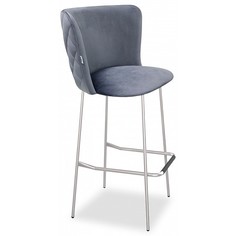 Барный стул Sheffilton She_1843784501, нейтральный серый/белый муар