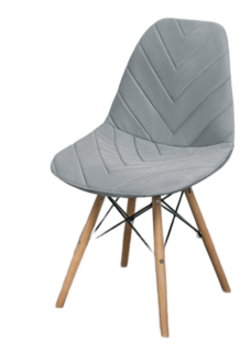 Чехол на стул Eames DSW из микровелюра CHIEDOCOVER, 40х46, елка, светло-серый