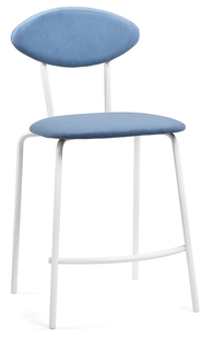 Полубарный стул Woodville Коумо катания дасти блю/белый матовый