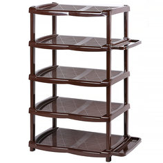 Этажерка д/обуви 5 секций (пластик) 46,5х33х78 см ИП Алиев Руслан Алиевич(ТМ Эльфпласт)